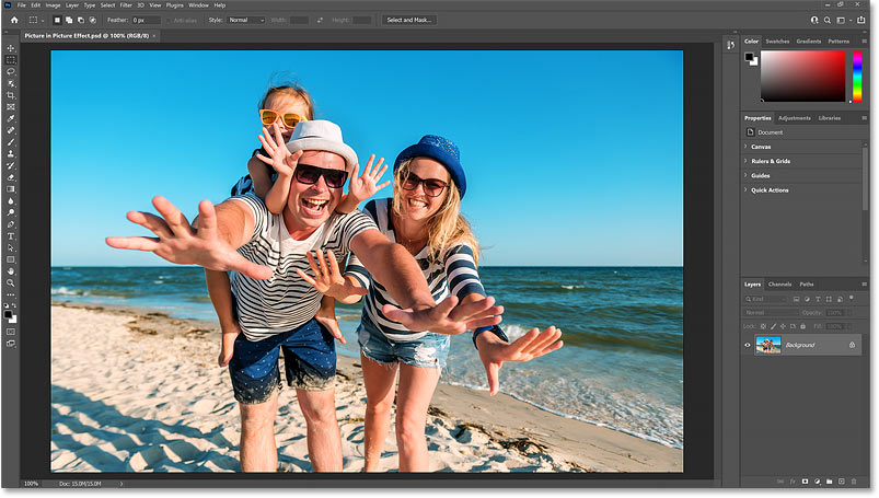 Ảnh gốc sẽ được sử dụng trong hiệu ứng Picture in Picture.