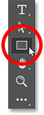 Chọn Rectangle Tool từ thanh công cụ của Photoshop.