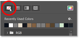 Nhấp vào tùy chọn No Color cho nét vẽ.