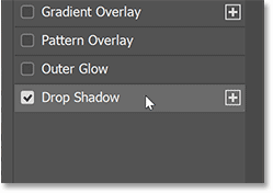 Chọn hiệu ứng Drop Shadow