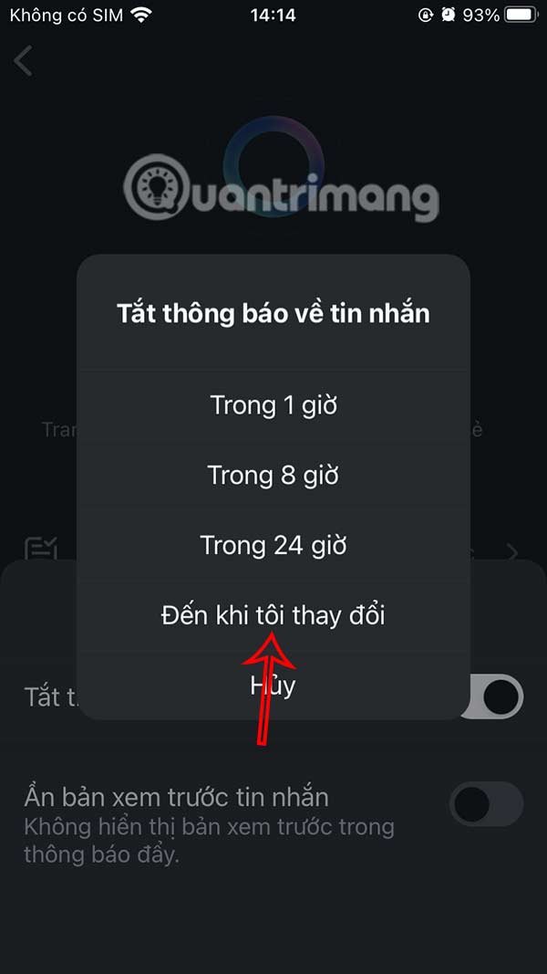 Hủy thông báo Meta AI trên Meta AI