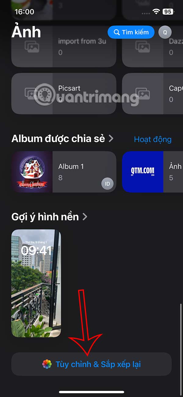 Tùy chỉnh lại giao diện Ảnh