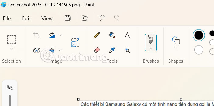Công cụ chỉnh sửa Paint 
