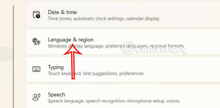 Language & region Windows 11