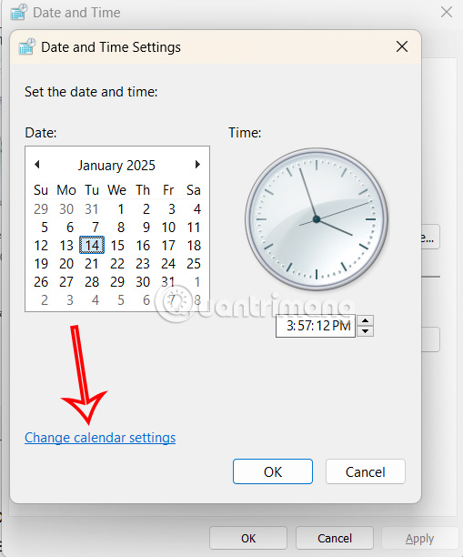Chỉnh ngày giờ Windows 11