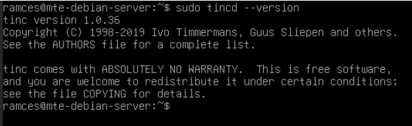 Phiên bản Tinc trên Debian.