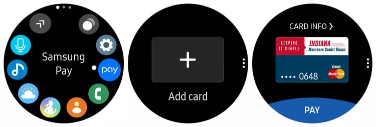 Samsung Pay application on Gear S3