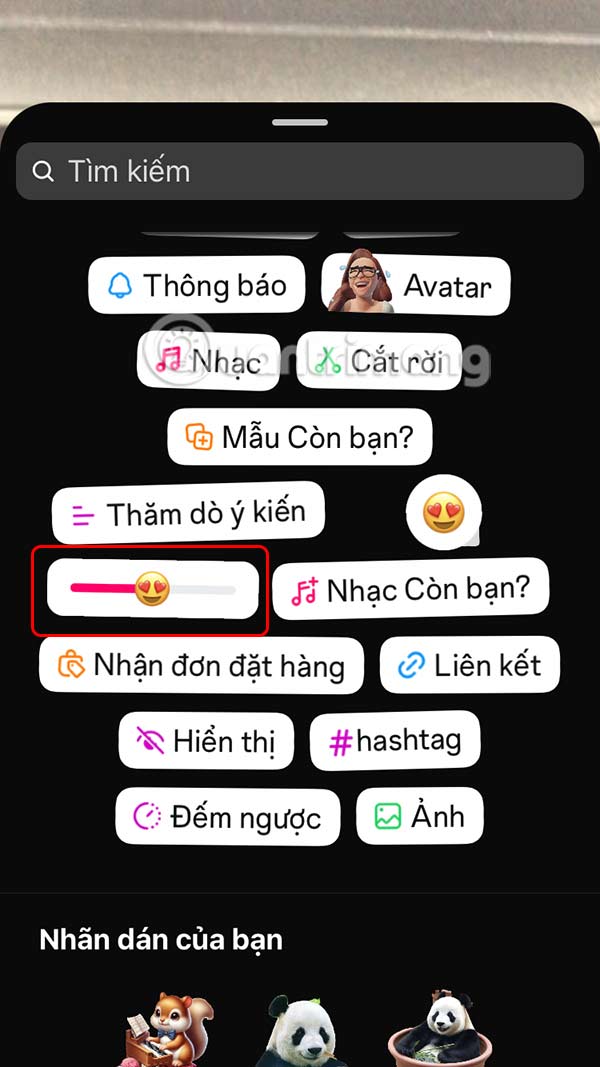 Sticker Emoji Slider