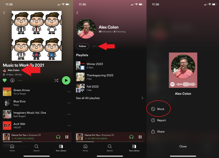 Chặn mọi người trên Spotify