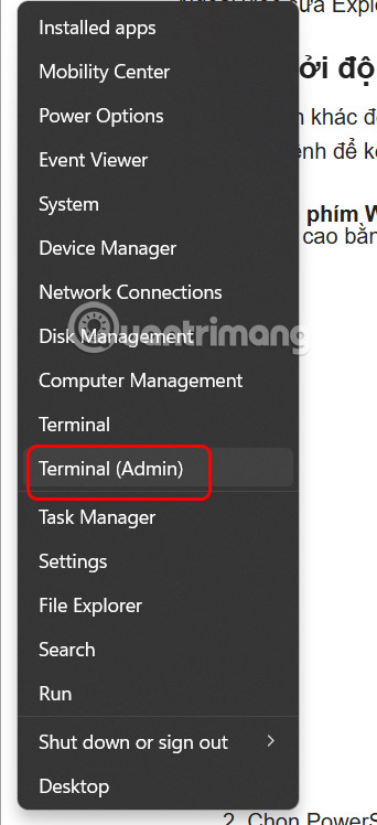 Chạy Windows Terminal Windows 11