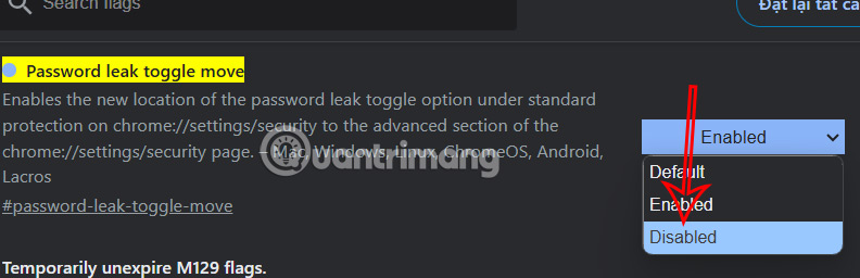Tắt phát hiện rò rì mật khẩu trên Chrome
