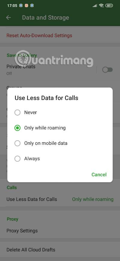 Turn on data saving mode