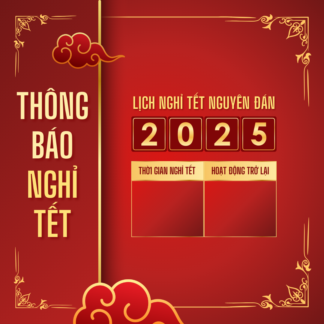 mẫu thông báo nghỉ tết 2025