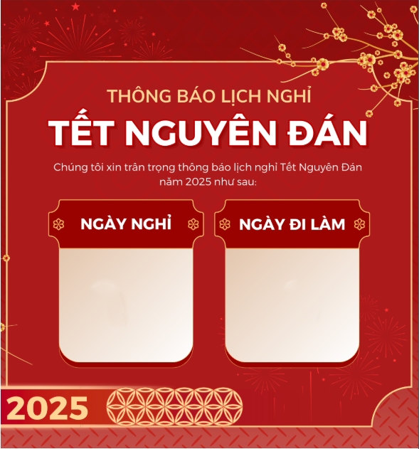 mẫu nghỉ tết 2025