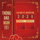 Mẫu thông báo nghỉ Tết âm lịch 2025 của cơ quan, doanh nghiệp, công ty, cửa hàng