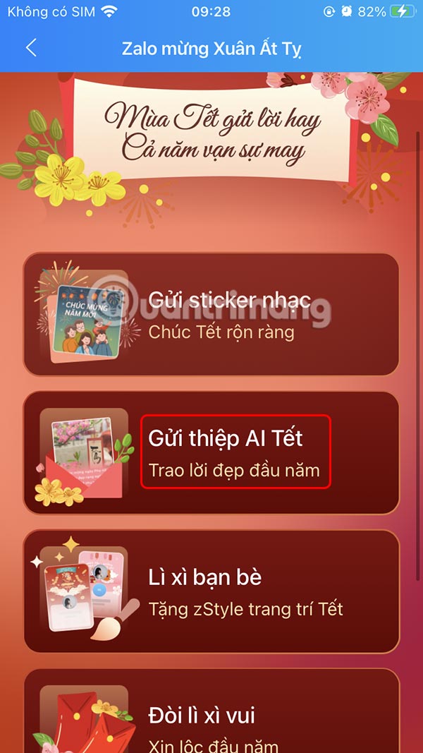 Ứng dụng đón Tết