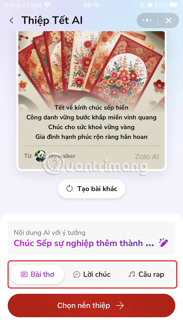 Đổi lời chúc gửi Tết