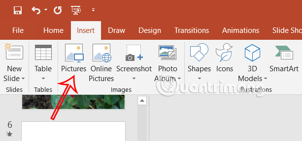 Insert photos into PowerPoint