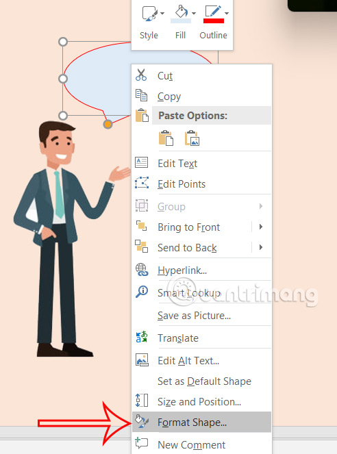 Bubble format in PowerPoint