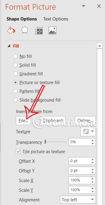 Insert images into the phone bubble in PowerPoint