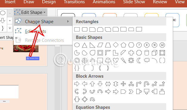 Change the shape of a bubble in PowerPoint