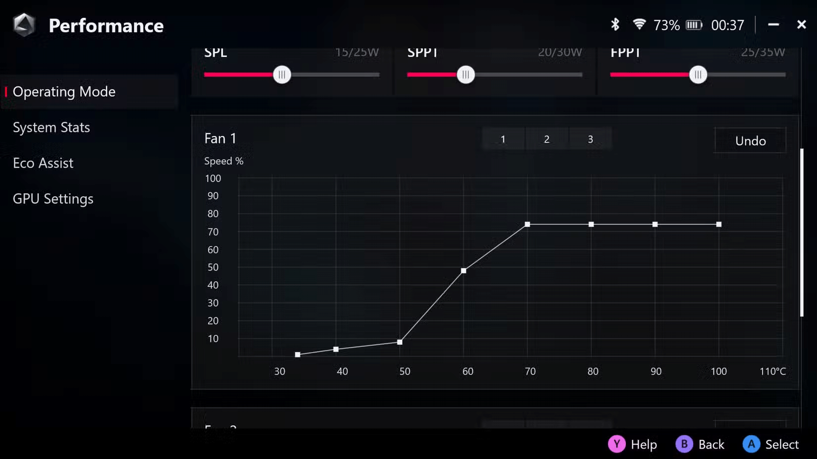 Asus Armoury Crate with custom fan curve setup option