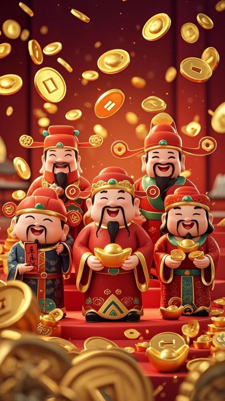hình ảnh thần tài rước lộc