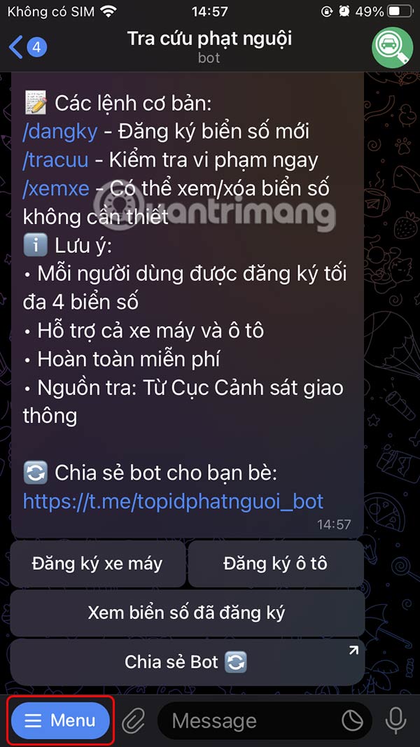 Chatbot interface look up cold penalties 