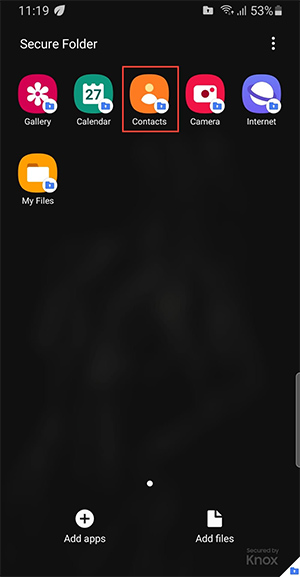 Samsung Secure folder on Samsung