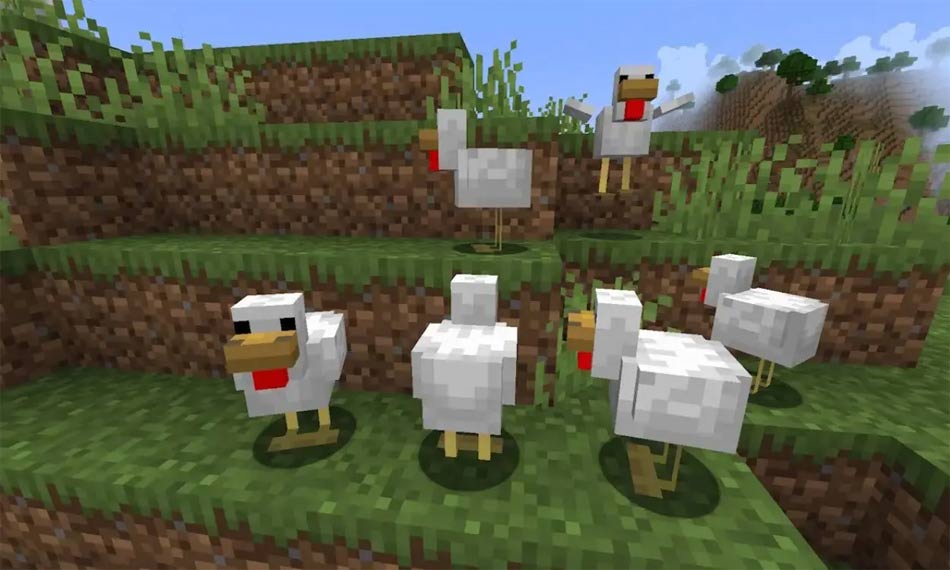 Mindful chicken in Minecraft