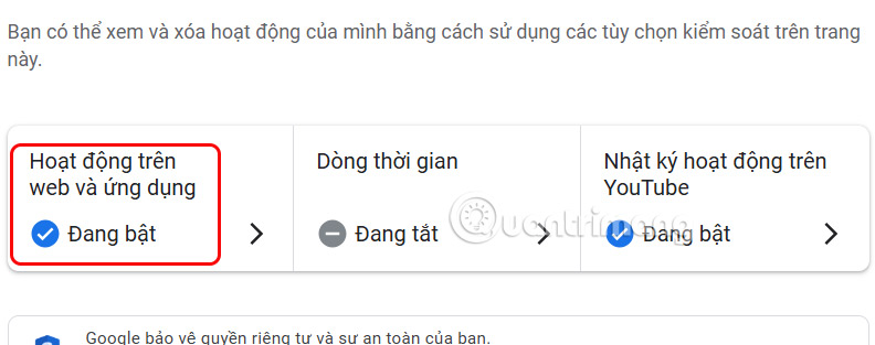 Hoạt động trên trang web 