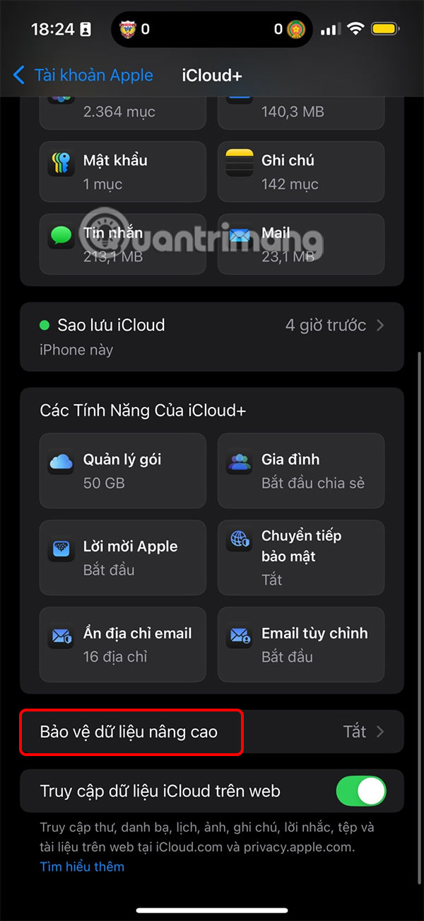 Bảo vệ dữ liệu nâng cao