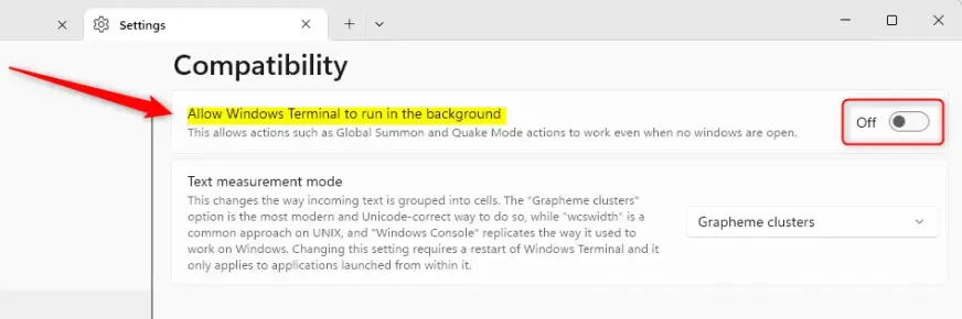 Cách chạy Windows Terminal ở chế độ nền