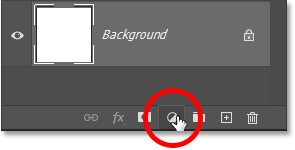 Nhấp vào biểu tượng New Fill hoặc Adjustment Layer.