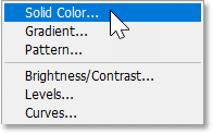 Thêm fill layer Solid Color.