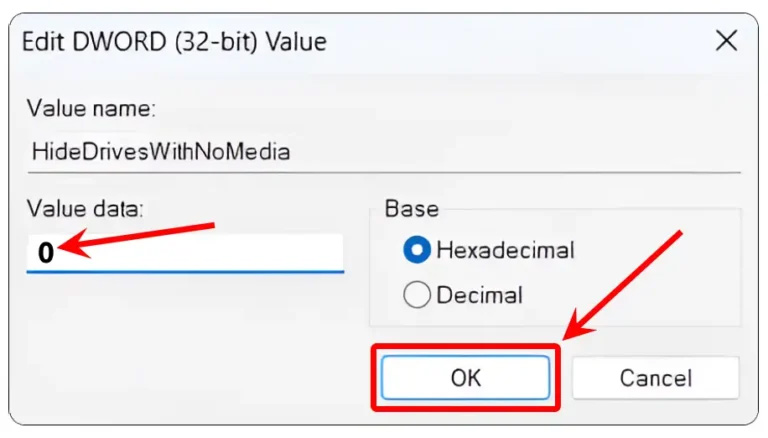 Hiển thị ổ cứng trống trên Windows 11