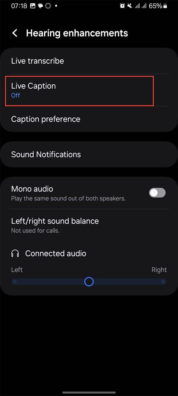 Live Caption trên Android