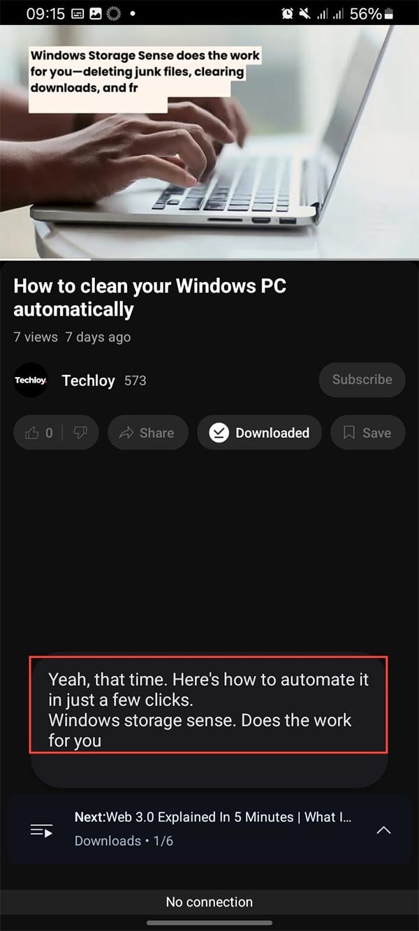 Hiển thị Live Caption trên Android