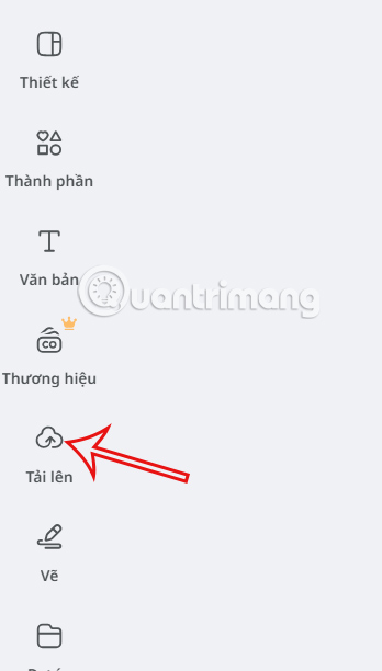 Tải file lên Canva 