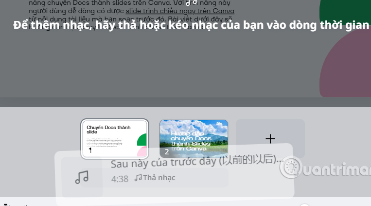 Chèn file âm thanh chèn vào slide