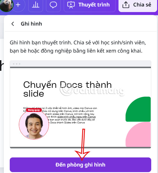 Ghi hình trong Canva