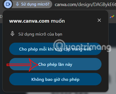 Thu âm thanh thuyết trình trong Canva