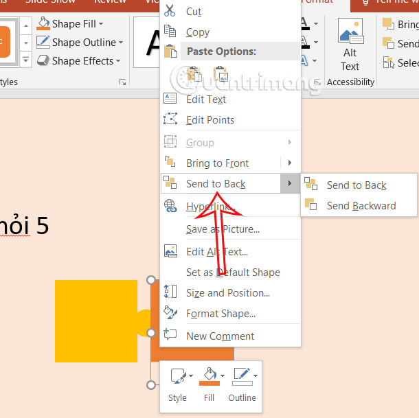 Tạo hiệu ứng mảnh ghép trên PowerPoint