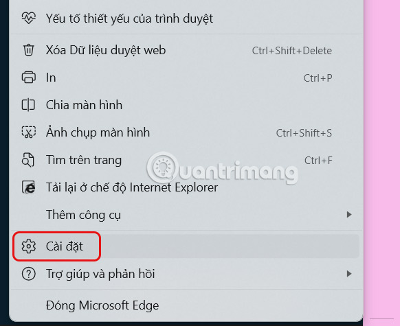 Cài đặt Edge