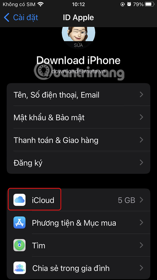 Tài khoản iCloud