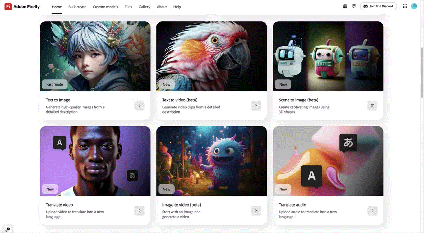 Ứng dụng web Adobe Firefly
