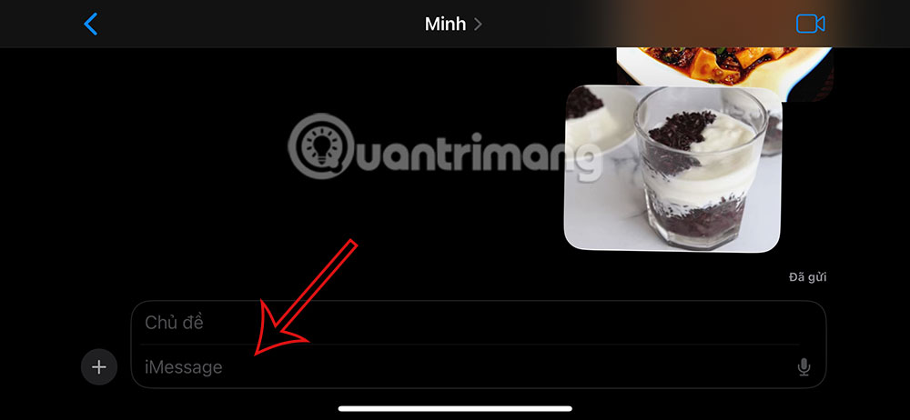 Chuyển khung ngang nhắn tin trên iPhone 