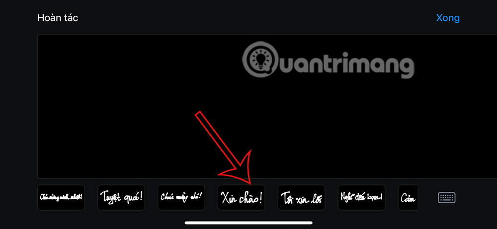 Mẫu tin nhắn viết tay trên iPhone