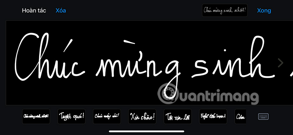 Viết tay tin nhắn trên iPhone