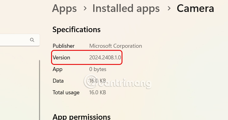 Phiên bản ứng dụng Windows 11